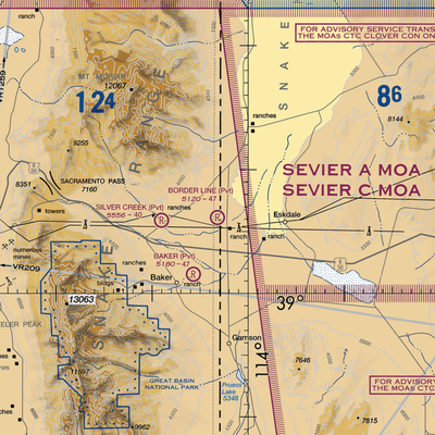 Border Line Farm Airport (07NV) VFR Sectional  Gaming Mouse Pad