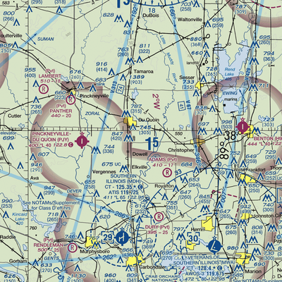 Hemmer RLA Restricted Landing Area (08IS) VFR Sectional  Gaming Mouse Pad