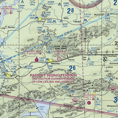 Parks Airport (08OK) VFR Sectional  Gaming Mouse Pad