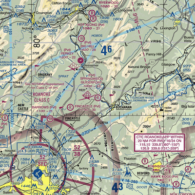 Springwood Airstrip (08VA) VFR Sectional  Gaming Mouse Pad