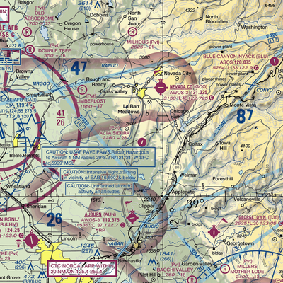 Alta Sierra Airport (09CL) VFR Sectional  Gaming Mouse Pad