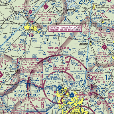 William Irving Lewis Airport (09NC) VFR Sectional  Gaming Mouse Pad