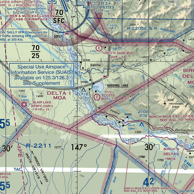 Scotts Airport (0AK0) VFR Sectional  Gaming Mouse Pad