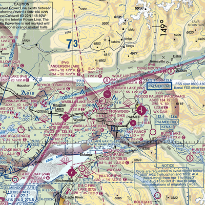 Anderson Lake Airport (0AK1) VFR Sectional  Gaming Mouse Pad