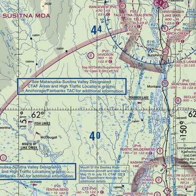 Parker Lake Airport (0AK3) VFR Sectional  Gaming Mouse Pad