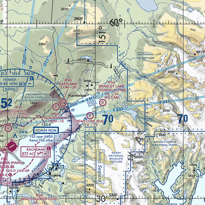 Bradley Lake Hydroelectri Project Airstrip (0AK7) VFR Sectional  Gaming Mouse Pad