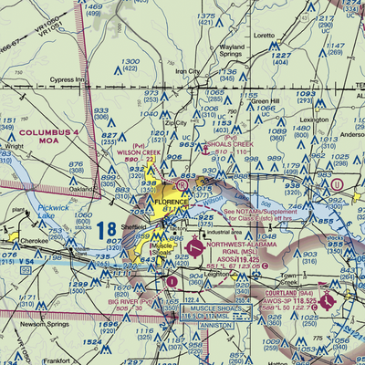 Wilson Creek Airport (0AL9) VFR Sectional  Gaming Mouse Pad