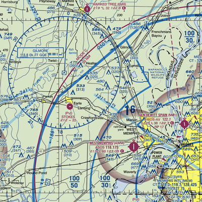 Mission Field-Marotti Memorial Airport (0AR2) VFR Sectional  Gaming Mouse Pad