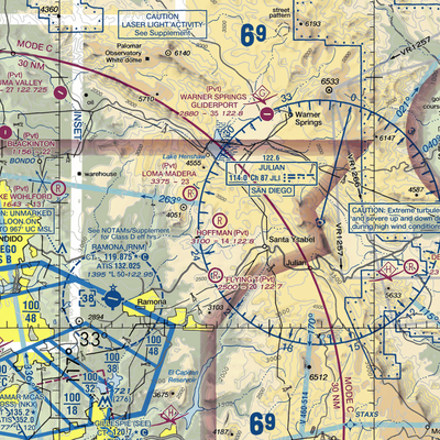 Hoffman Private Airport (0CA5) VFR Sectional  Gaming Mouse Pad