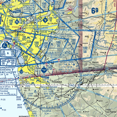 John Nichol's Field Airport (0CL3) VFR Sectional  Gaming Mouse Pad