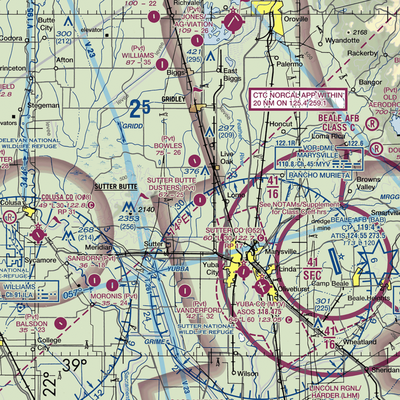 Sutter Butte Dusters Airport (0CN2) VFR Sectional  Gaming Mouse Pad