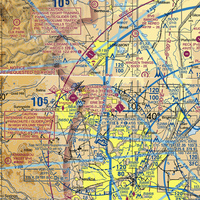 Dave's Airport (0CO1) VFR Sectional  Gaming Mouse Pad