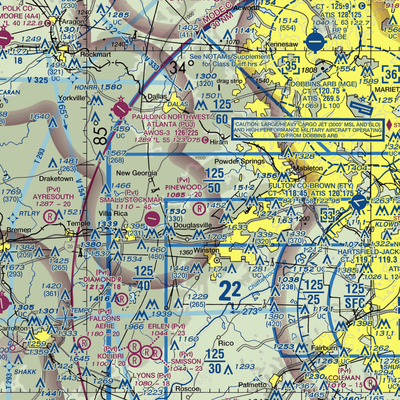 Pinewood Airport (0GE0) VFR Sectional  Gaming Mouse Pad