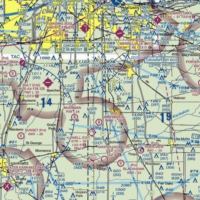 Sutton's Field (0II8) VFR Sectional  Gaming Mouse Pad