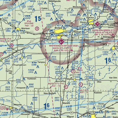 Cady Aerial RLA Restricted Landing Area (0IS3) VFR Sectional  Gaming Mouse Pad