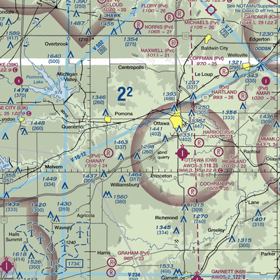 Camp Chippewa Airport (0KS3) VFR Sectional  Gaming Mouse Pad