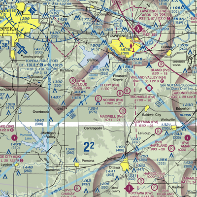 Norris Airport (0KS4) VFR Sectional  Gaming Mouse Pad