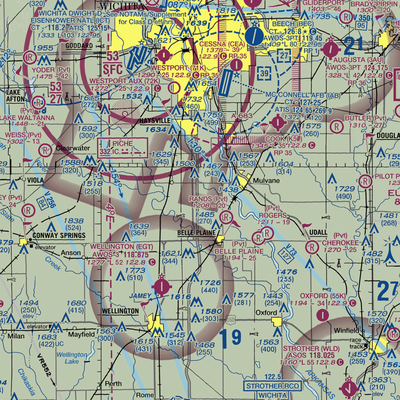 Kendrigan Airport (0KS6) VFR Sectional  Gaming Mouse Pad