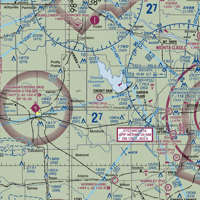 Mono Aircraft Airport (0KS7) VFR Sectional  Gaming Mouse Pad