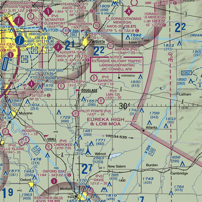 Lmn 120 Airport (0KS9) VFR Sectional  Gaming Mouse Pad