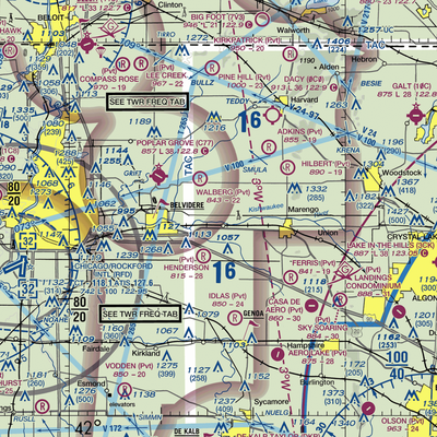 Kaufield Airport (0LL0) VFR Sectional  Gaming Mouse Pad