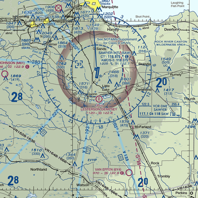 Lesterson-Dempsey Airstrip (0MI4) VFR Sectional  Gaming Mouse Pad