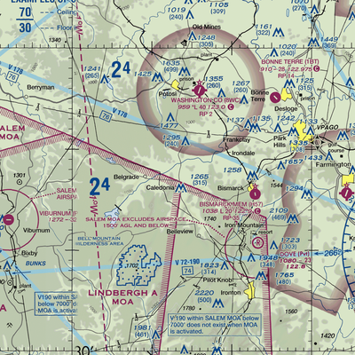 Short-N-Ruff Airport (0MO2) VFR Sectional  Gaming Mouse Pad