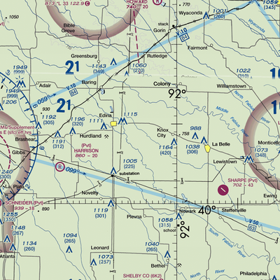 Joe D Lewis Airport (0MO5) VFR Sectional  Gaming Mouse Pad