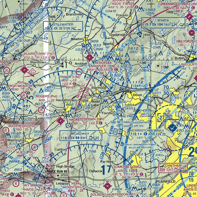 Fla-Net Airport (0NJ5) VFR Sectional  Gaming Mouse Pad