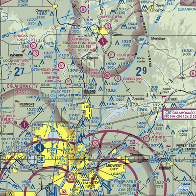 Edmond Airport (0OK0) VFR Sectional  Gaming Mouse Pad