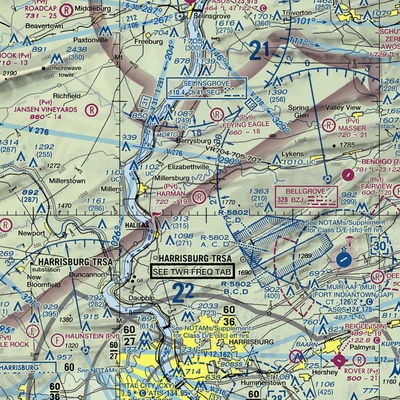 Harman Airport (0PS7) VFR Sectional  Gaming Mouse Pad