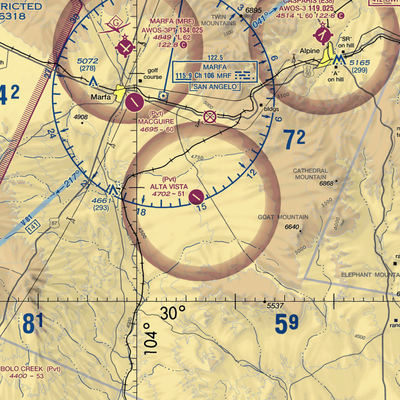 Alta Vista Ranch Airport (0TA7) VFR Sectional  Gaming Mouse Pad