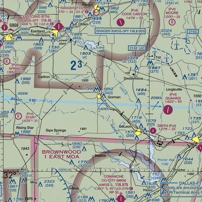 Gorman Airport (0TE6) VFR Sectional  Gaming Mouse Pad