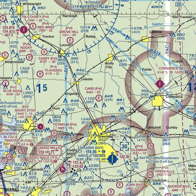 Card Aerodrome (0TX9) VFR Sectional  Gaming Mouse Pad