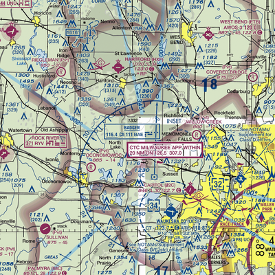 Doering Farms Airfield (0WI2) VFR Sectional  Gaming Mouse Pad