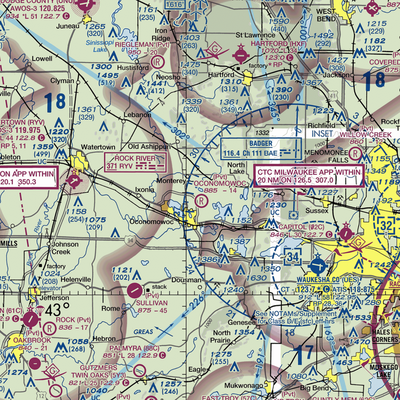 Oconomowoc Airport (0WI8) VFR Sectional  Gaming Mouse Pad