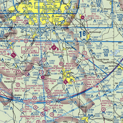 Beaverbrook Aerodrome (10GA) VFR Sectional  Gaming Mouse Pad