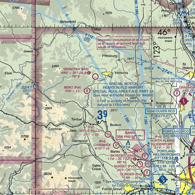 Stevens Mountain Airport (10OR) VFR Sectional  Gaming Mouse Pad