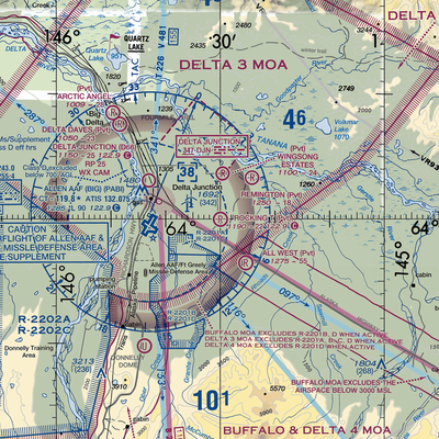 Rocking T. Ranch Airport (11AK) VFR Sectional  Gaming Mouse Pad