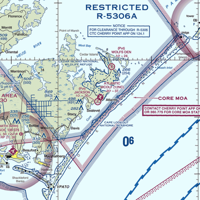 Atlantic Field Mcolf Airport (12NC) VFR Sectional  Gaming Mouse Pad