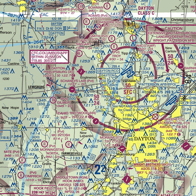 Mcgregor Airfield (12OH) VFR Sectional  Gaming Mouse Pad