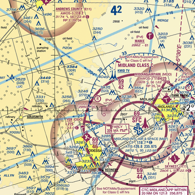 Wood Farm Airfield (12XA) VFR Sectional  Gaming Mouse Pad