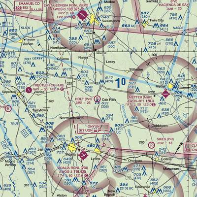 Holt Airpark (13GE) VFR Sectional  Gaming Mouse Pad