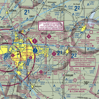 Daniel's Landing Airport (13KS) VFR Sectional  Gaming Mouse Pad