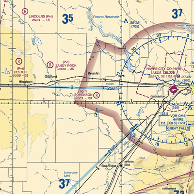 Sorenson Airport (13MT) VFR Sectional  Gaming Mouse Pad