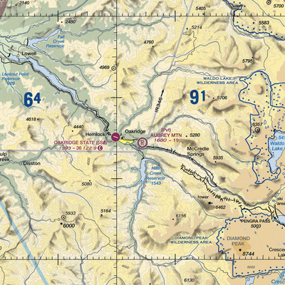 Aubrey Mountain Airstrip (13OR) VFR Sectional  Gaming Mouse Pad