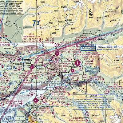 Four Corners Airport (14AK) VFR Sectional  Gaming Mouse Pad