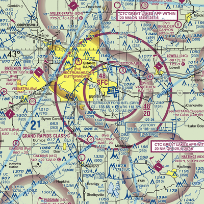 East-West Paris Airport (14MI) VFR Sectional  Gaming Mouse Pad