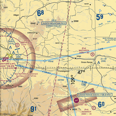 Holland Ranch Airport (14MT) VFR Sectional  Gaming Mouse Pad