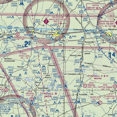 Orange Hill Airport (15FD) VFR Sectional  Gaming Mouse Pad